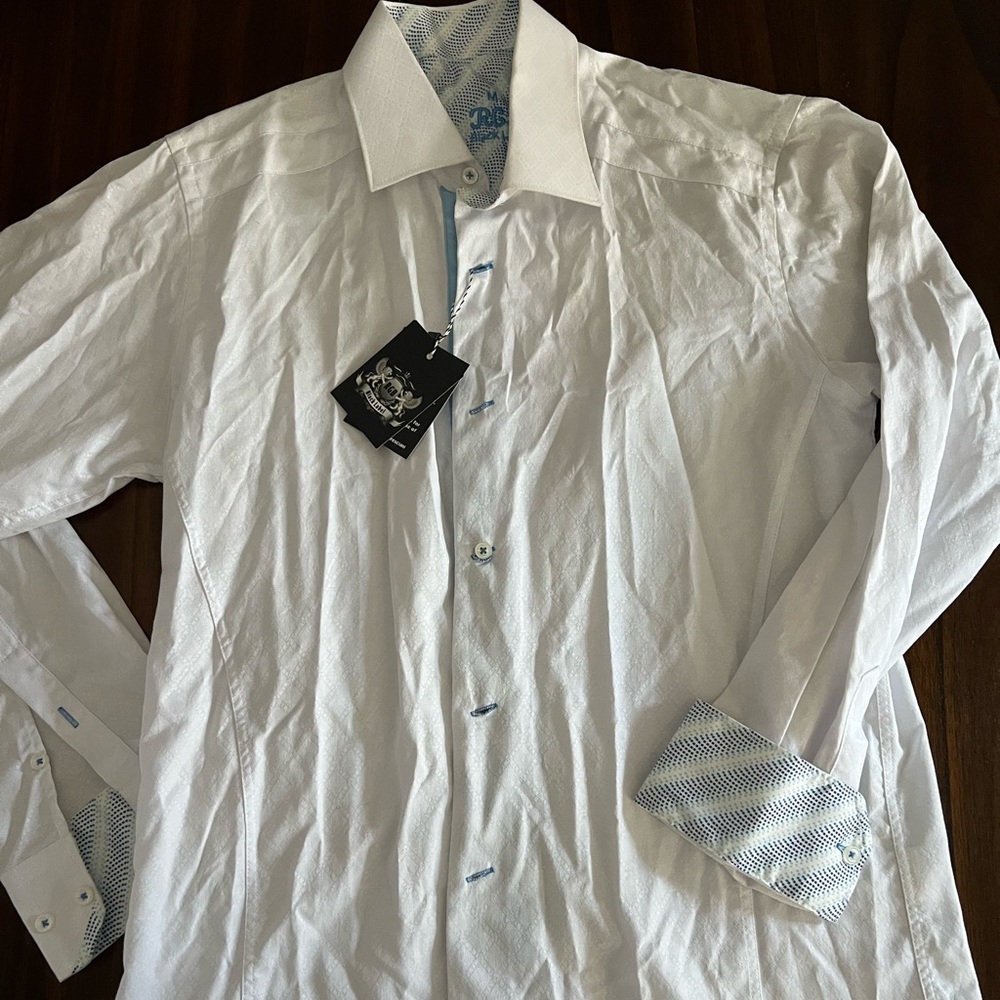 White shirt for Men with blue undertone, RGB Black Label